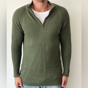 Army Green Quarter Zip
